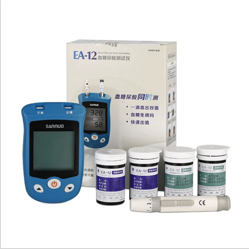 Новый набор для измерения глюкозы в мочевой кислоте и крови тест полоски уровня