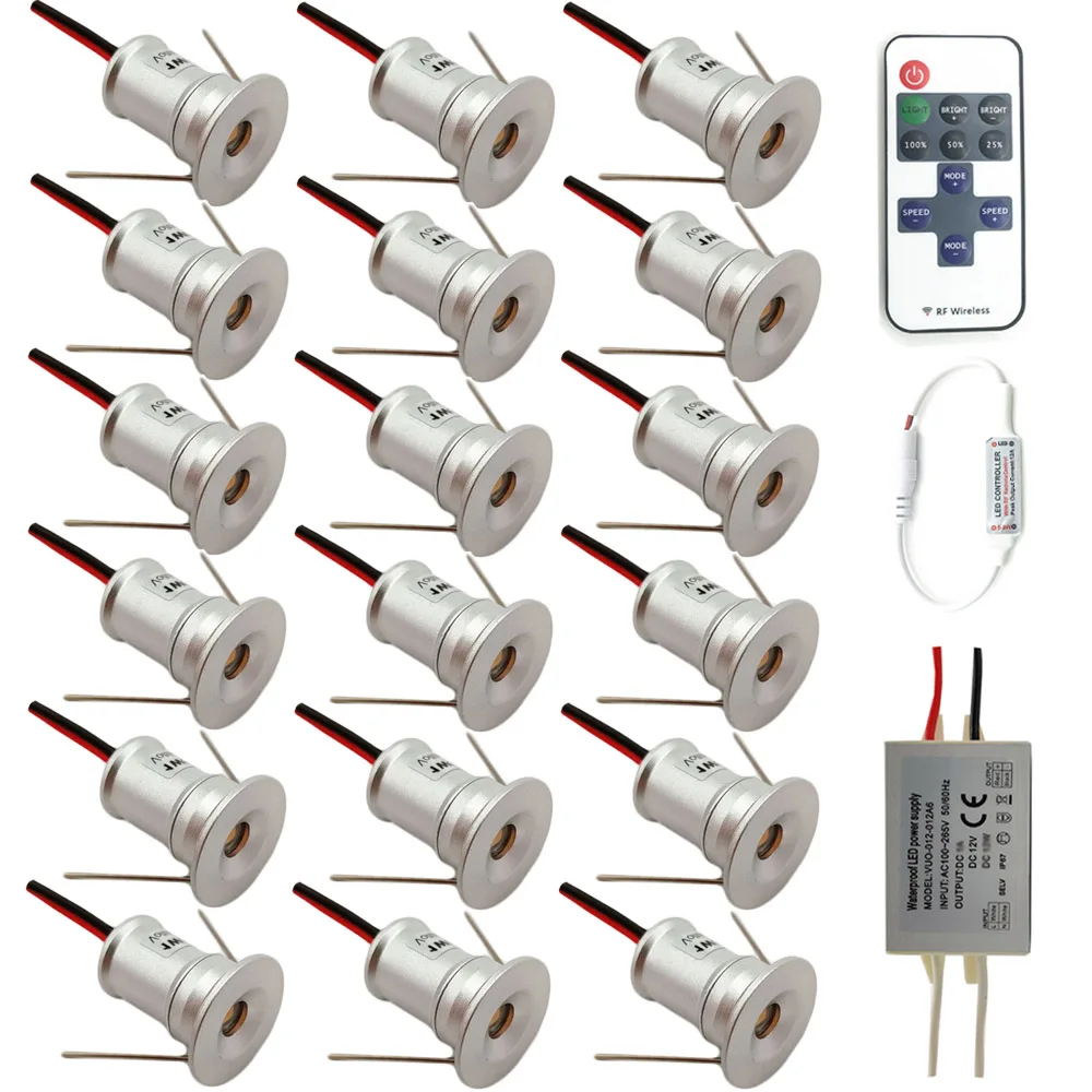 IP65 мини Точечный светильник вниз 1W 12V свтодиодная пятна с регулируемой яркостью