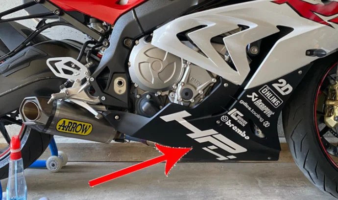 

S1000RR Sticker Decal on The Bottom of The Motorcycle Panel HP4 Sponsorship Sticker Lower Fairing Lower Panel Laser Carbon Fiber