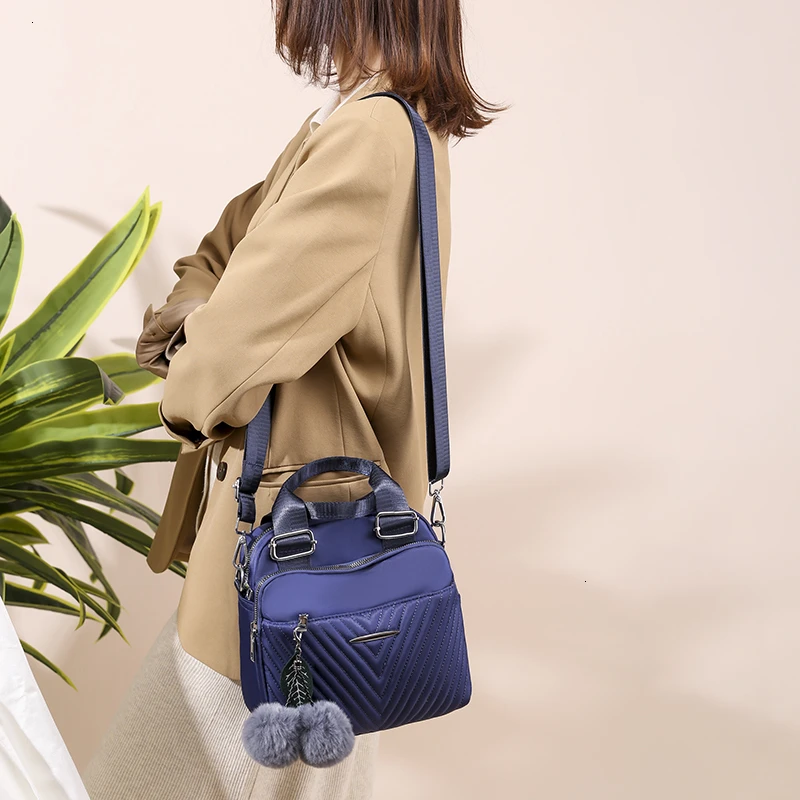 Women Backpack Female Hairball New Shoulder Bag Multi-purpose Casual Fashion Ladies Small Backpack Travel Bag For Girls Backpack