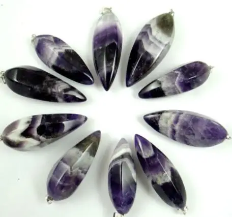 

Natural stone Purple Crystal Quartz Amethysts Unshaped shaped natural Gem stone Pendant for DIY Jewelry Making Necklace 1Pcs