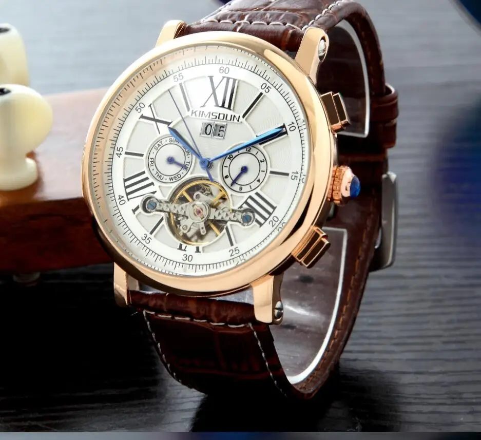 

KIMSDUN Men's Fashion Casual Mechanical Watches Waterproof 30M Stainless Steel Brand Luxury Automatic Business Watch Reloje