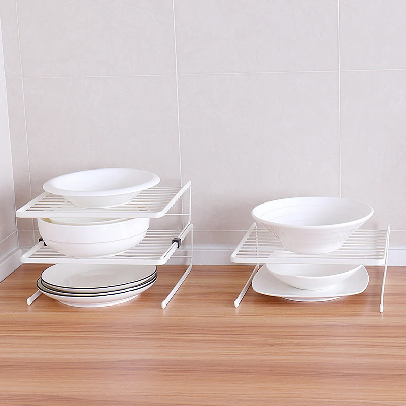 3 уровневый органайзер для кухонной полки тарелок моющих средств губки