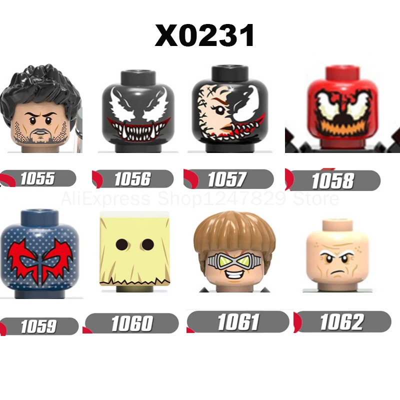 

2021 X0231 Building Blocks Heroes Bricks Eddie Brock Bombastic Bag Man Riot Figures For Children Toys Head