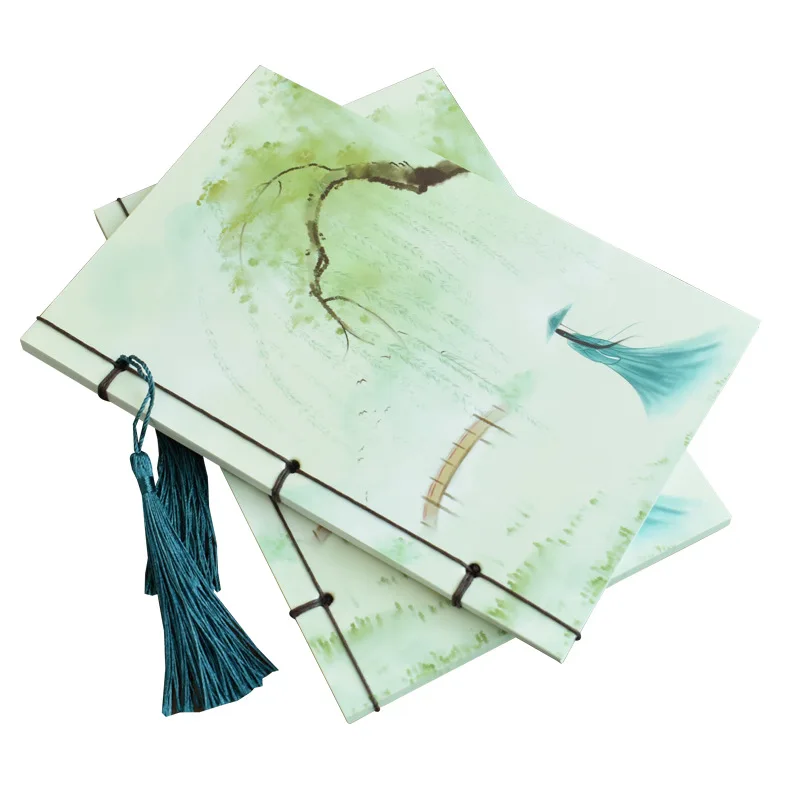 A5 65 листов винтажный блокнот в китайском стиле дневник с кистями и проводами из