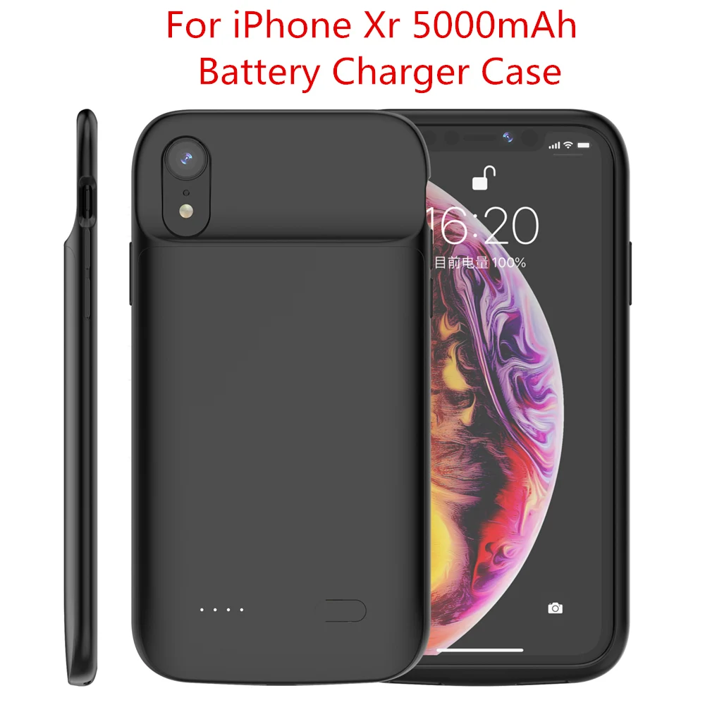 For iPhone Xr Для iPhone 11 11 Pro 11 Pro Аккумулятор Max чехол 5000 мАч Внешний аккумулятор зарядное устройство чехол для iPhone 6 6s 7 8 Plus Xr X Xs Max чехол - Цвет: For iPhone Xr