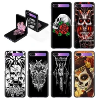 pentagram 666 demonic satanic cell phone case for samsung galaxy z flip 3 5g z flip3 cover smartphone hard pc coque fundas capa