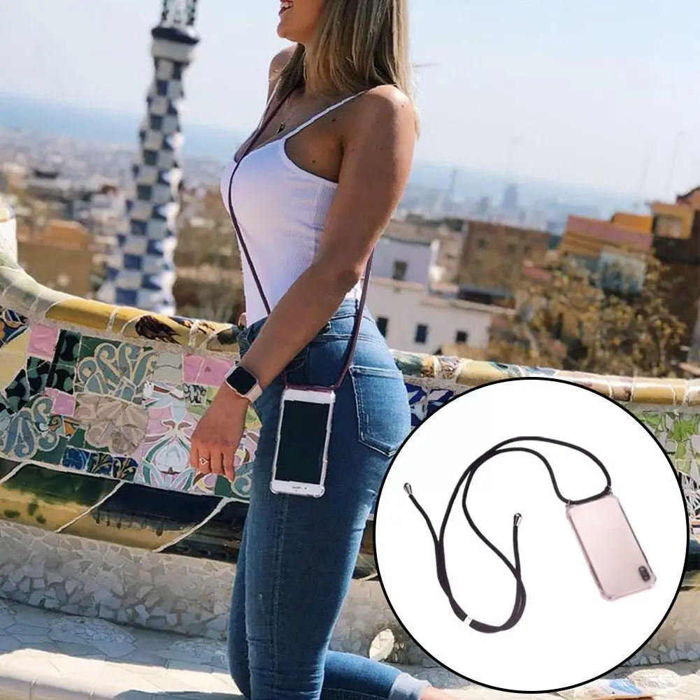 

Shoulder Lanyard For 13 Pro Max Slim Anti-fall Anti-vibration Phone For 13 Pro Max Mini Back Cover B0i9