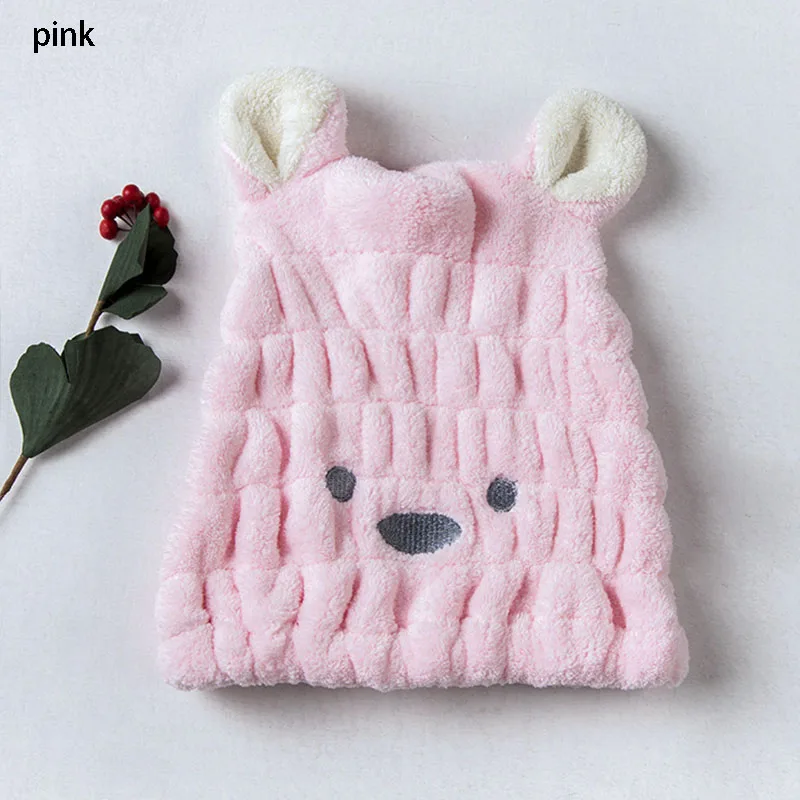 Эластичная шапочка для волос с мультяшным рисунком 1 шт. коралловый бархат 25*20 см