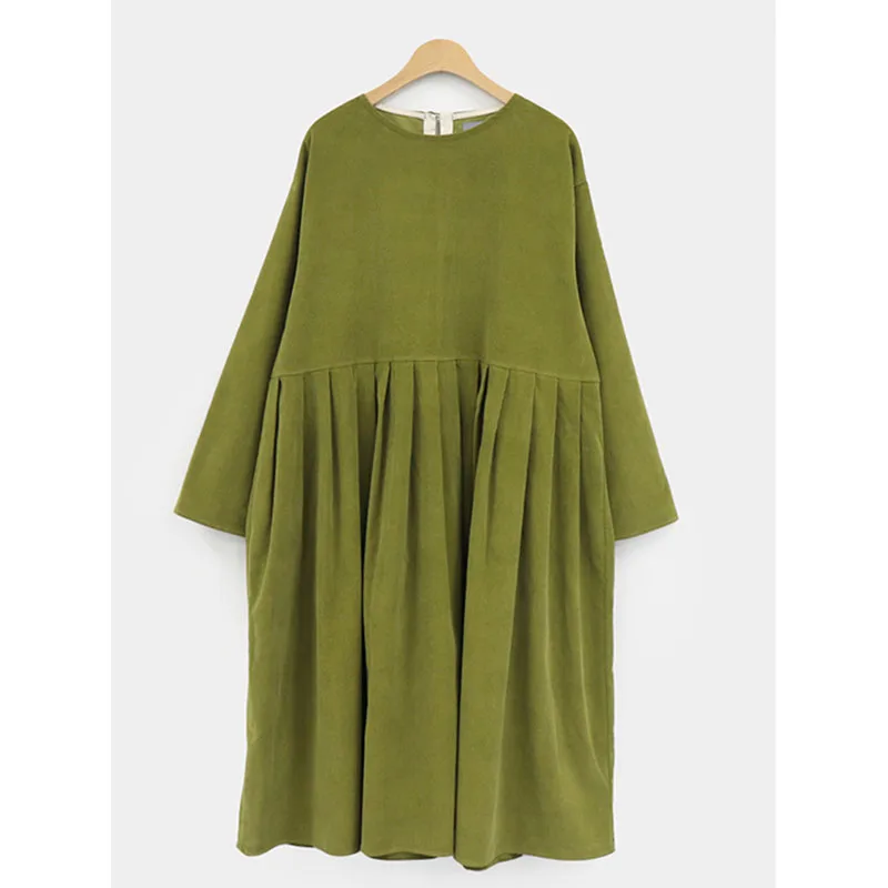 

Элегантное женское платье, новинка весны 2020, Вельветовые женские платья, Повседневная Свободная однотонная женская одежда с длинным рукавом, платья