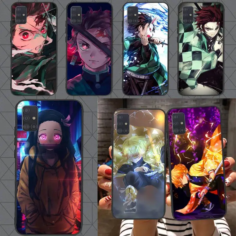 

Anime Demon Slayer Kimetsu no Yaiba Phone Case For Samsung A02 A20 A30 A31 A32 A40 A50 A51 A52 A70 A71 A72 A80 A91 TPU cover