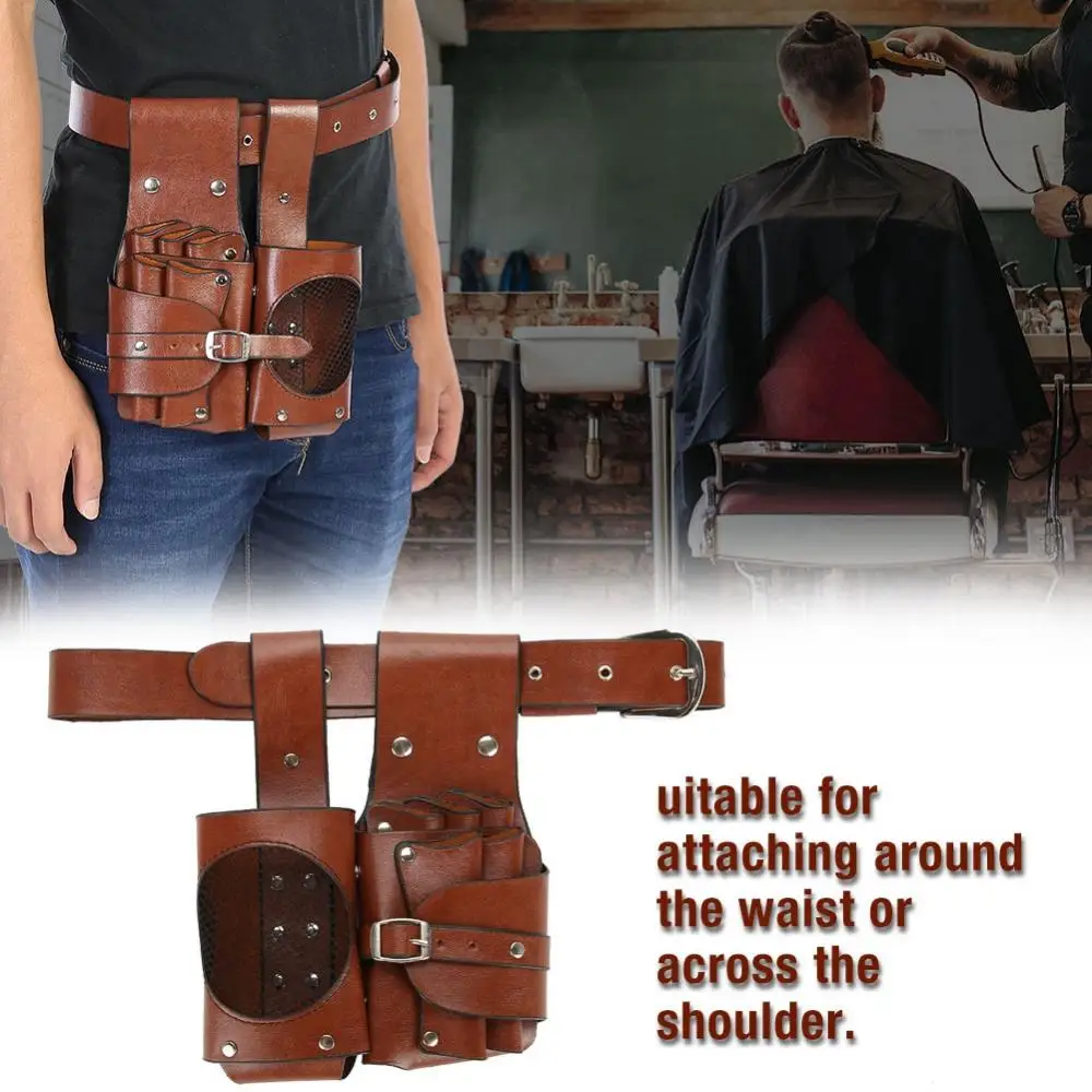 Парикмахерская сумка-Органайзер из искусственной кожи с ножницами | Красота и