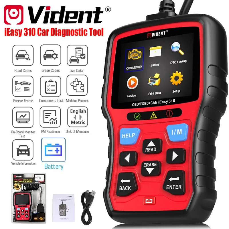 Считыватель кодов Vident iEasy310 OBDII автомобильный диагностический инструмент OBD2