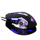 Профессиональная игровая мышь, проводная Бесшумная мышь с подсветкой, 4000DPI, механическая, 6 клавиш, для ПК, ноутбука, Lol, Cf, мышь с макро разрешением для киберспорта