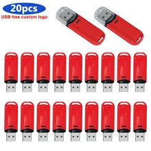 20pcs/lot USB 2.0 128GB Flash Drive 64GB pendrive 32GB 16GB 8GB 4GB usb waterproof metal u disk memoria cel usb stick gift