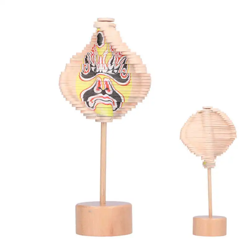 Деревянная вращающаяся игрушка Пекинская опера косметические элементы