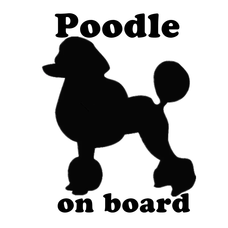 

Funny Car Sticker Poodle PVC Reflective Waterproof Sticker Car Bumper Car Window Decal Decoration ZWW-2416