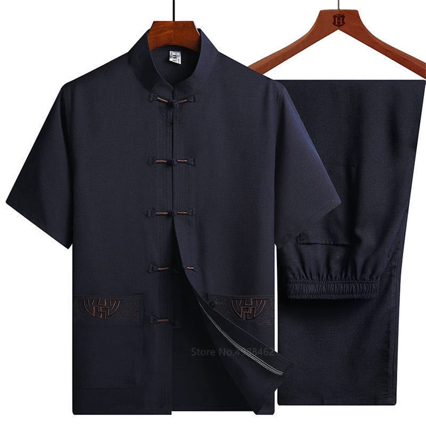 Традиционная китайская одежда комплект для мужчин взрослых Тай Чи Кунг фу