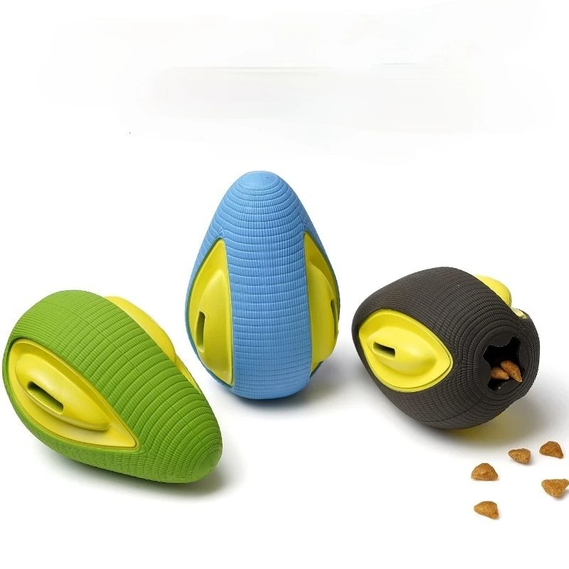 

Avocado Shaped Rubber Leaking Ball Medium And Large Dogs Bite Resistant Venting Puzzle Training Pet Supplies Support Customized