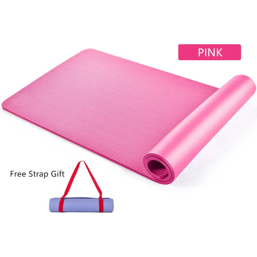 Коврик для йоги из бутадиен нитрильного каучука 10 мм начинающих без запаха