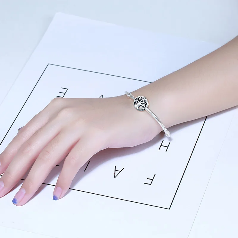 MANBU Fit аутентичный Шарм pandora bracelets Серебро 925 оригинальная Подвеска "Древо