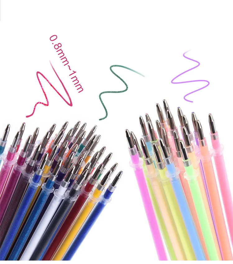 

The fashionest Office School 24Colors Refills Markers Watercolor Gel Pen Replace Supplies Painting Writing Refills hot sale