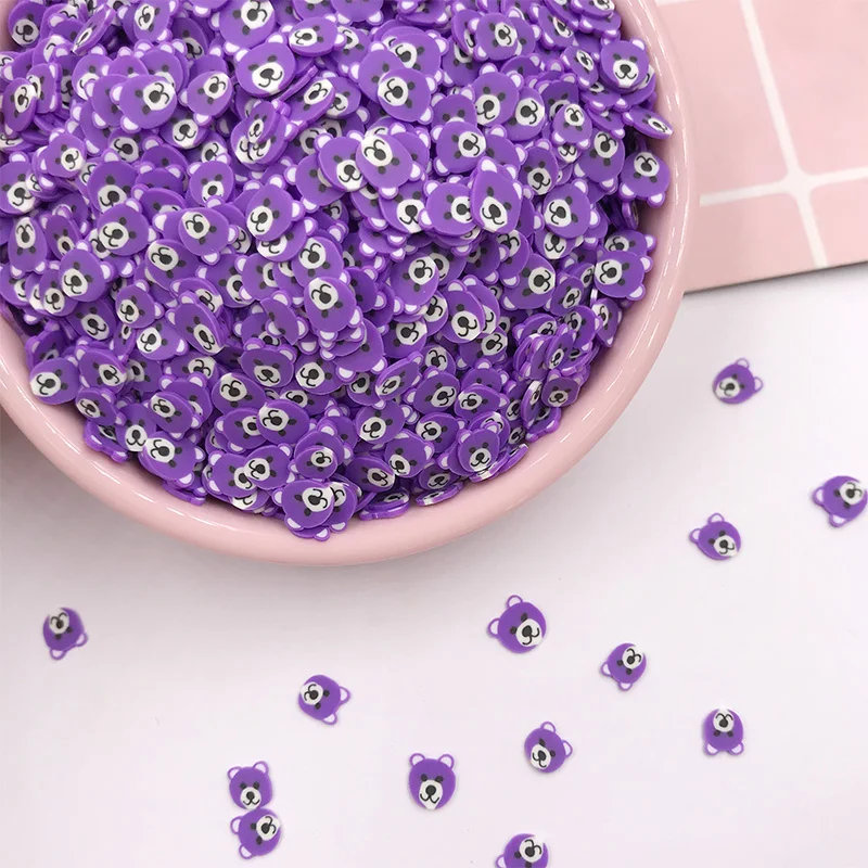 50 г/лот милые 3D фиолетовые Ломтики для собак украшения ногтей мягкая полимерная