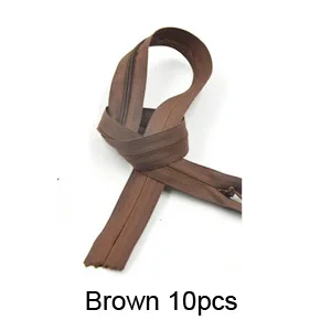 DG001-Brown Класс AAA 3#20 шт закрытые невидимые молнии 28 см для подушки, платья, 60 см DIY Швейные наборы Аксессуары молнии 40 см - Цвет: DG001-Brown