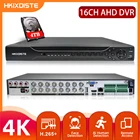 16 каналов CCTV AHD DVR рекордер 4K Распознавание лиц 8 Мп 6 в 1 Гибридный DVR NVR 16 каналов H.265 цифровой видеорегистратор