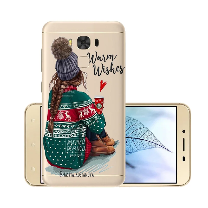 Fashion Super Mama Girl Baby Painted Case for Asus Zenfone 3 Max Zc553kl ZC 553 KL Transparent Silicone Shell 5.5&quot cover |