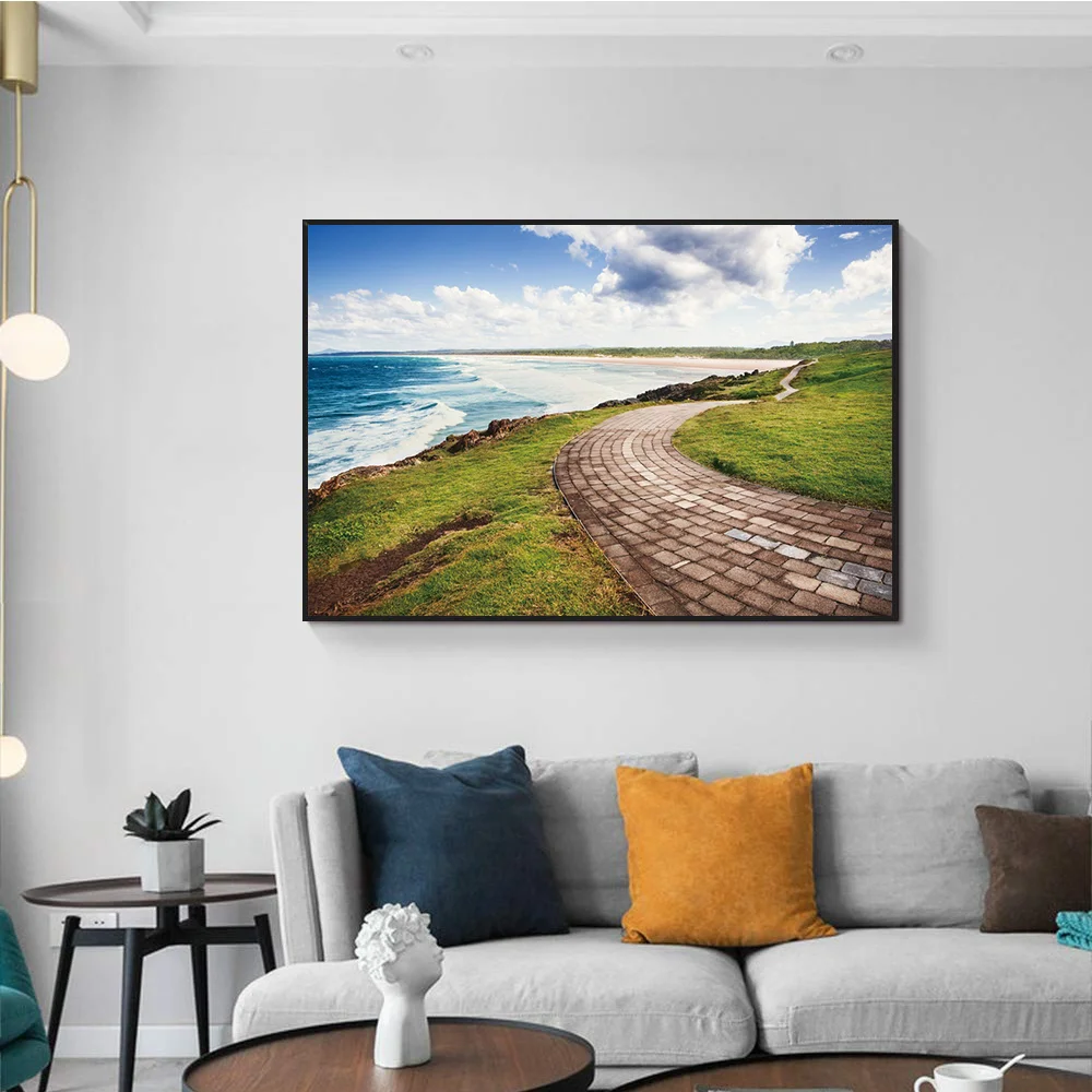 Настенная Картина на холсте морской пейзаж каллиграфия современный картина для