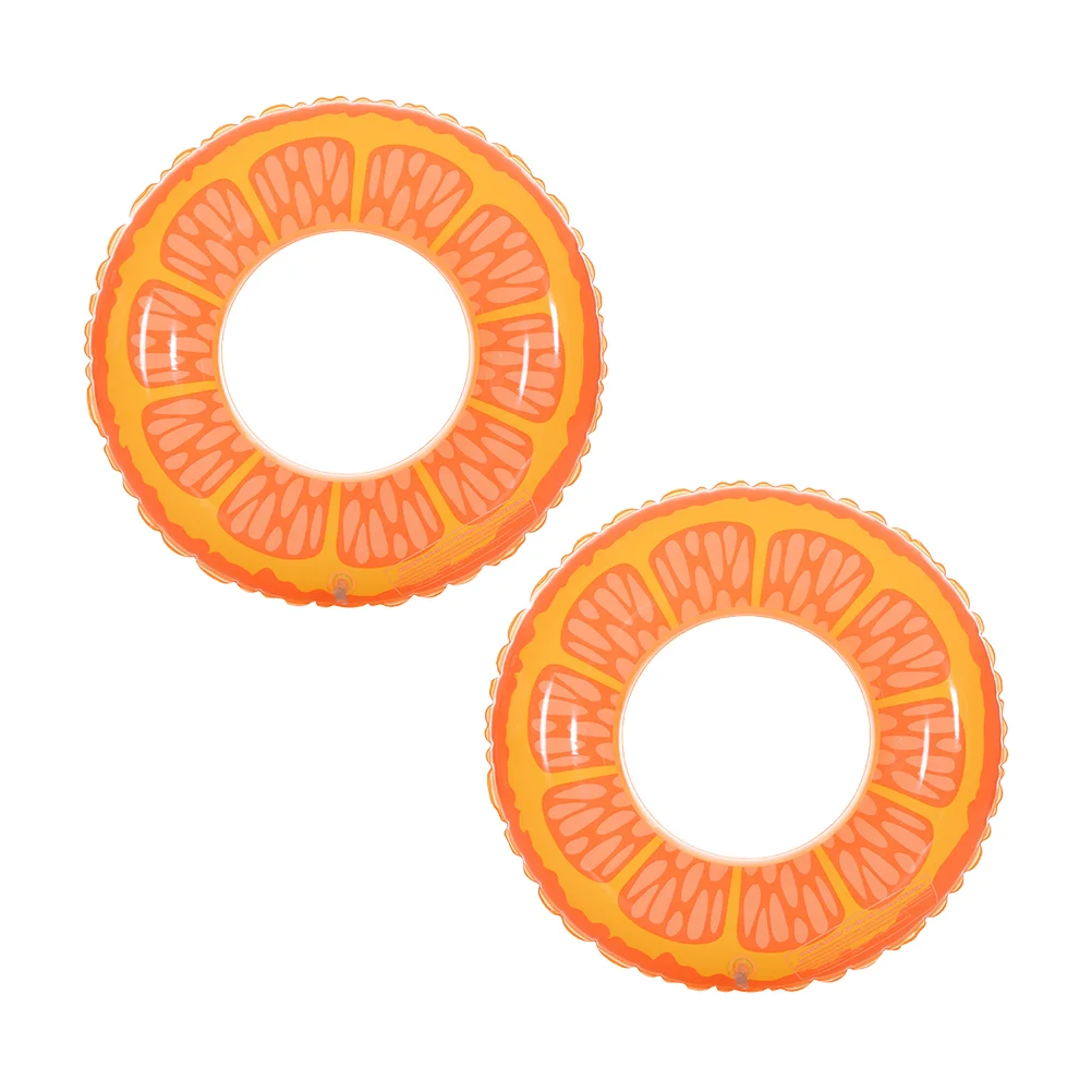 

2 шт., надувное кольцо для плавания с оранжевым узором