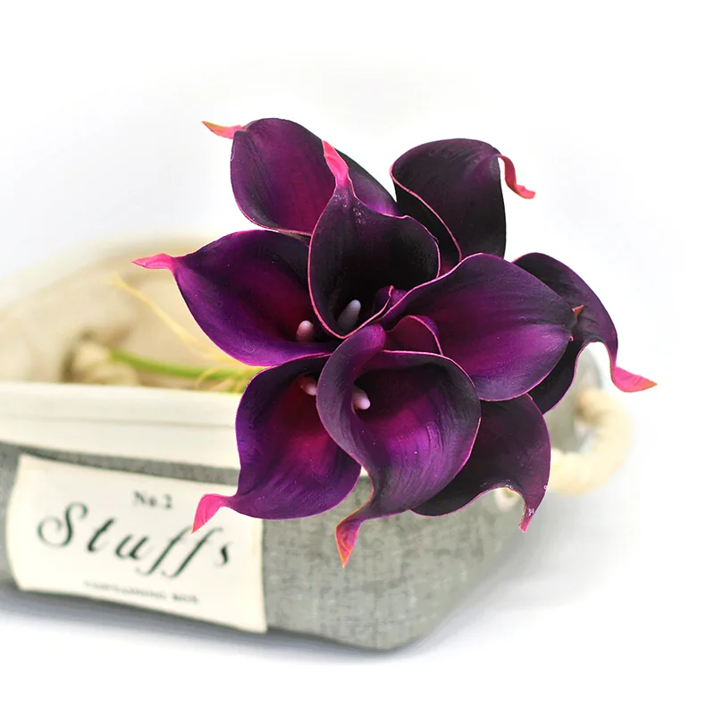 9 шт. Calla Lily Калла из латекса лилия свадебное украшение Цветочная композиция