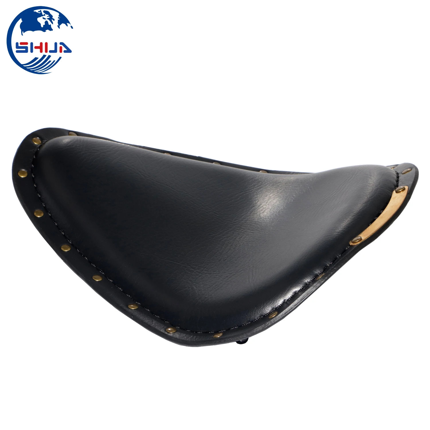 Мотоциклетное винтажное Черное Кожаное медное сиденье для водителя с заклепками