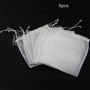 5pcs 100/200 Nylon Straining Bag 15x20cm Fine Mesh Homebrew Filter Bags For Milk Juice Soup Home Brewing & Wine Making