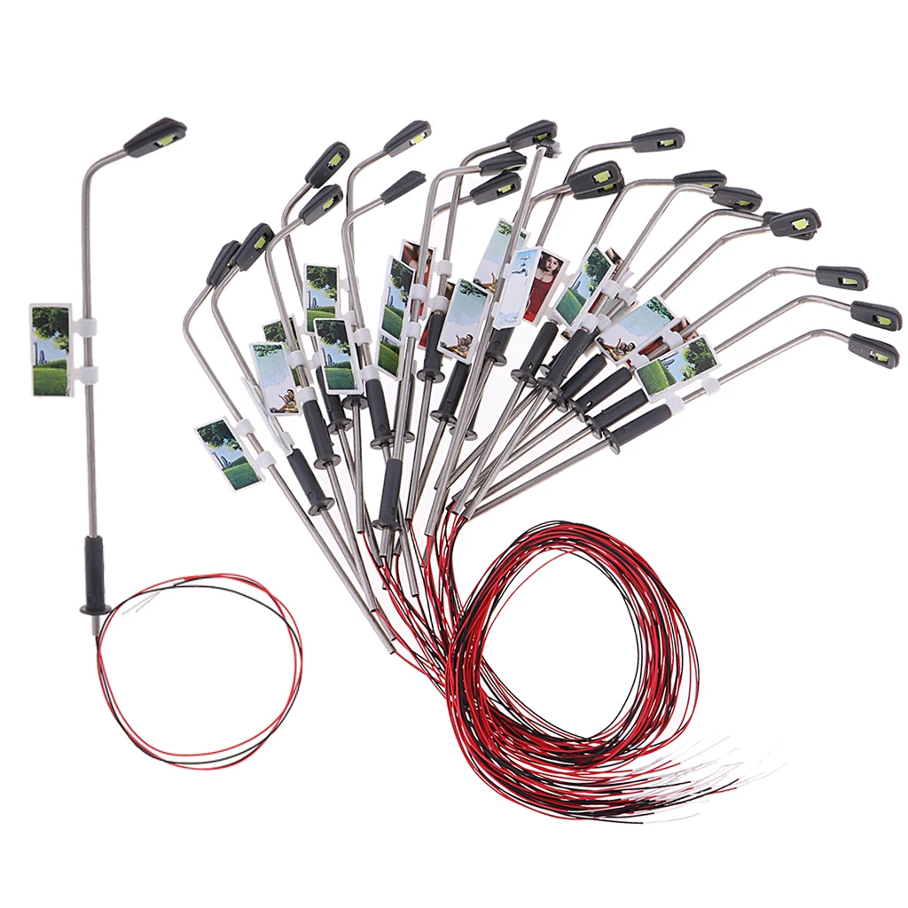 MagiDeal 20pcs Street White LED Lights Train Railway Scenery Landscape HO OO |