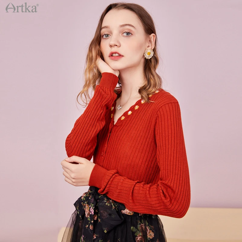 Кардиган женский шерстяной вязаный 6 цветов с вышивкой YB25305Q весна 2021