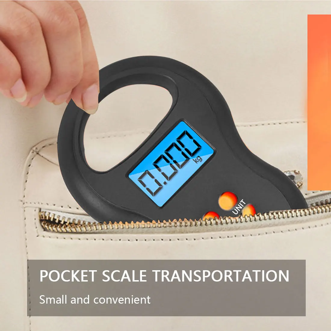 

Portable Mini Digital Scale 50kg for Fishing Luggage Travel Weighting Steelyard Hanging Electronic Hook Scale Kitchen Weight Too