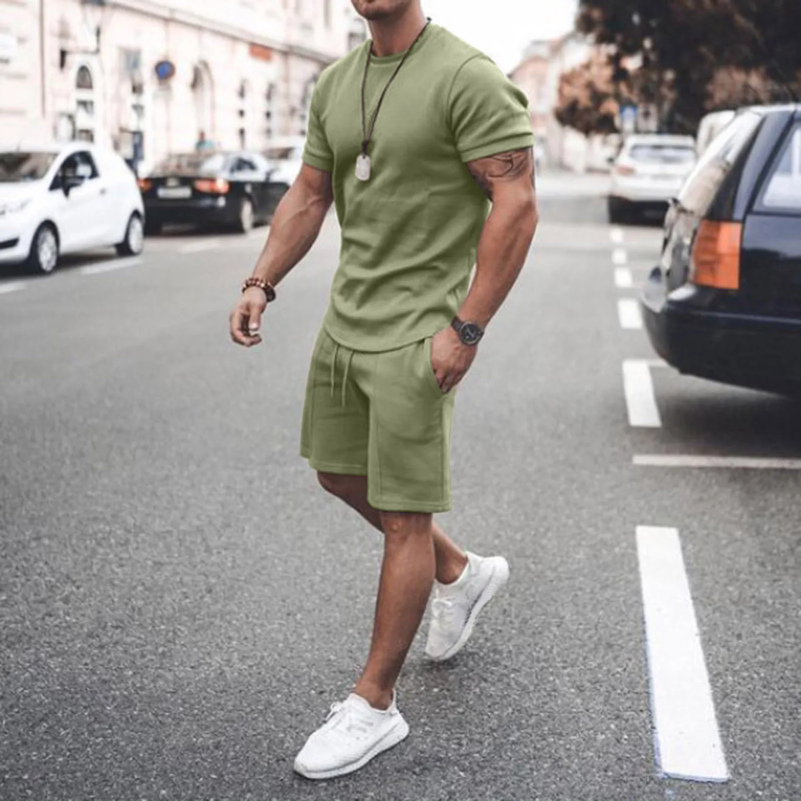 

Men's Sets Tracksuit Summer 2-Piece Beach Short Sleeve Shirts Shorts Pants Set Erkek Giyim Loungewear Ensembles Pour Hommes