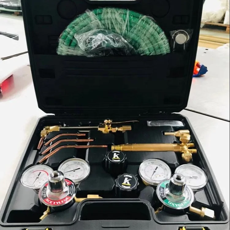 

Oxygen and Acetylene gas regulator with western style torch for welding and cutting set