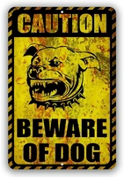 caution beware of dog warning yard tresspassing tin sign indoor and outdoor use 8x12 or 12x18