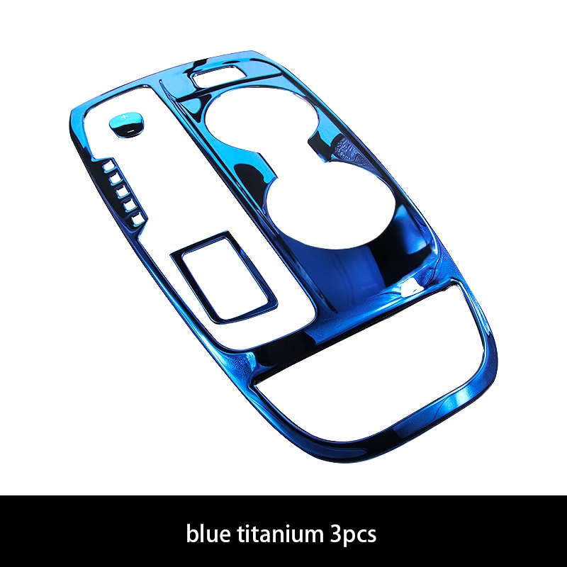blue titanuinm 3pcs Внутренняя модификация Специальная нержавеющая сталь центральный контроль переключения передач для Chevrolet Equinox - Цвет: blue titanuinm 3pcs