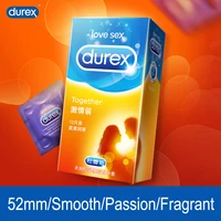 durex together condoms 52mm smooth fit condom for men 12pcs extra lubricated rubber penis sleeves sex toys for adult sexshop