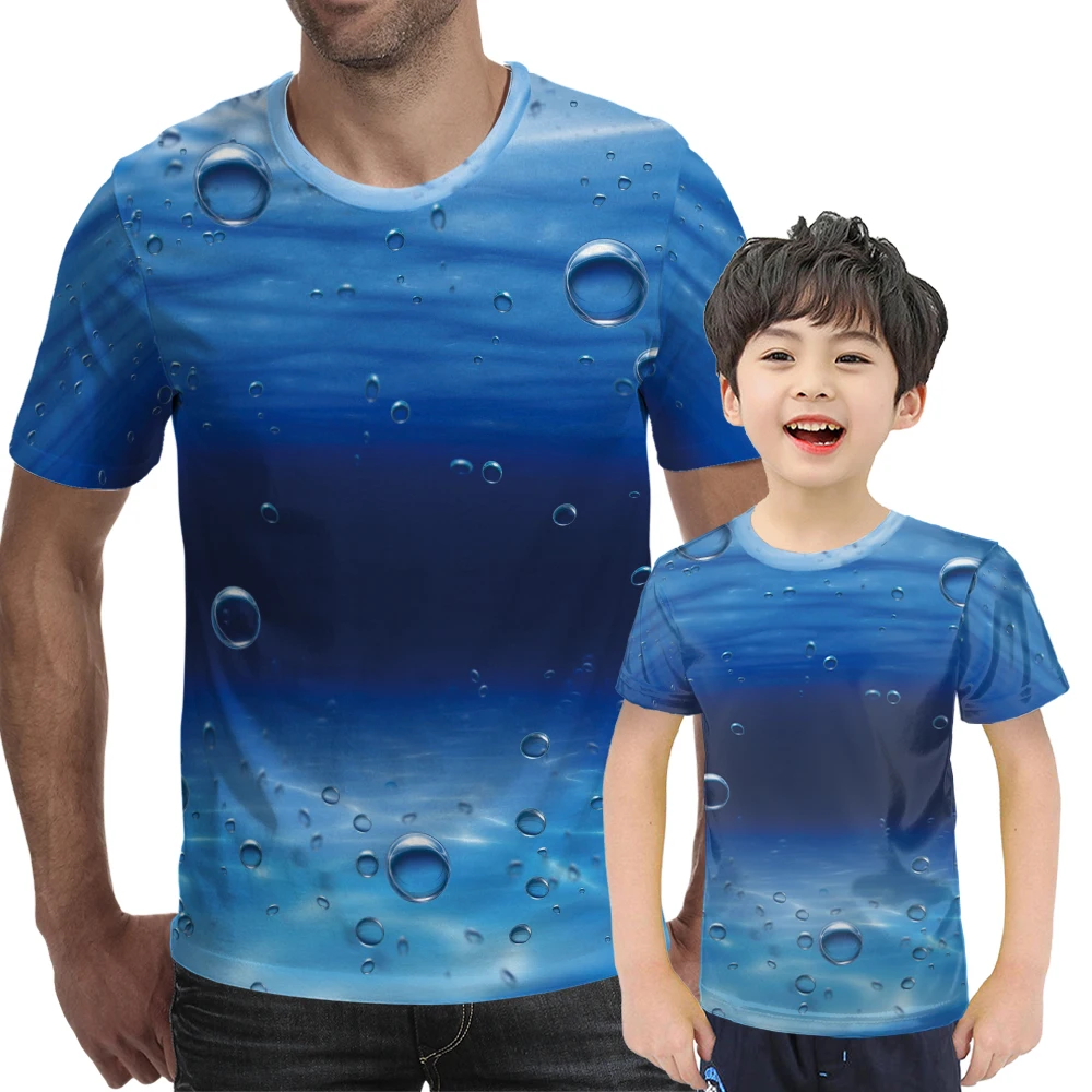 

Water droplets Graphic T-shirt Men's Casual Tops Fun T-shirt Summer O-neck Shirt Plus Size Streetwear Husband's Birthday Present