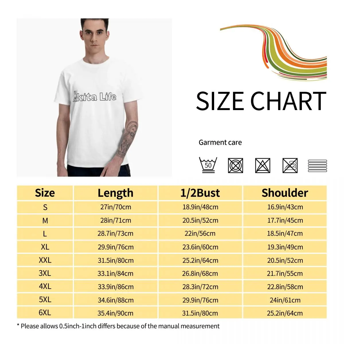 

Akitalife.JPG Graphic Tee Men's Basic Short Sleeve T-Shirt Funny Tops