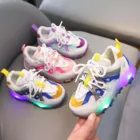 Детская обувь, демпфирующие повседневные кроссовки для малышей, детей, маленьких девочек, мальчиков, обувь, светодиодная обувь, повседневная обувь