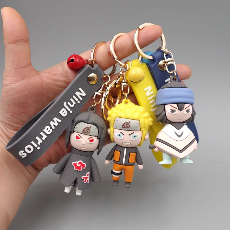 

Bandai NARUTO Uzumaki Naruto Uchiha Sasuke Uchiha Itachi Action Toy Figures Key Chain Accessories Pendant
