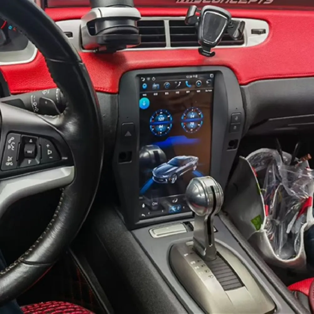 Android 10 для Chevrolet Camaro 2010 - 2015 Tesla вертикальная фотомагнитола GPS-навигация авто стерео