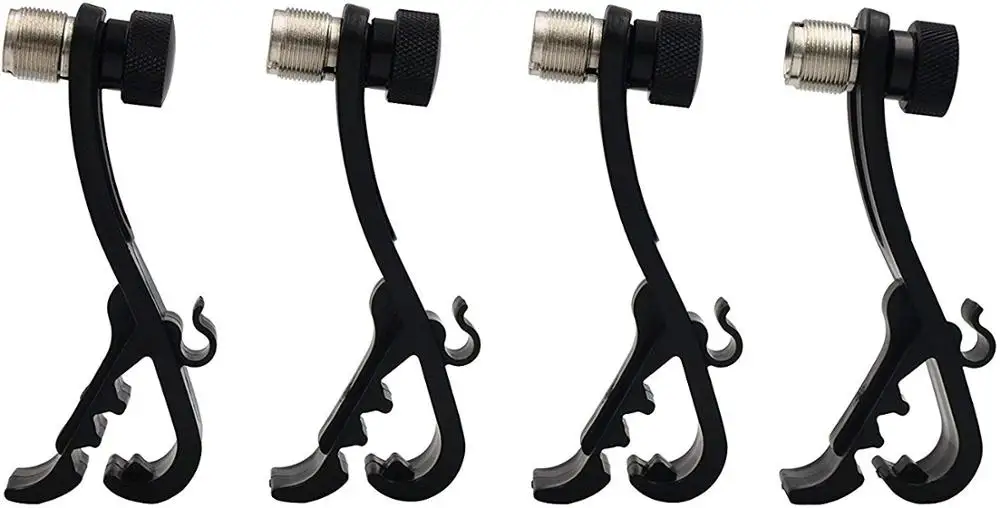 

Shockproof Drum Rim Microphone Clip for Microphone Clamps Holder with Groove Gear(Pack of 4)