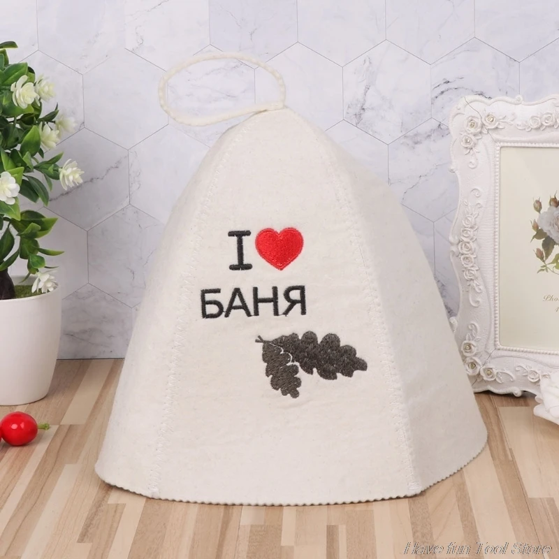 

Wool Felt Sauna Hat Anti Heat Russian Banya Cap For Bath House Head Protection F17 21 Dropshipping